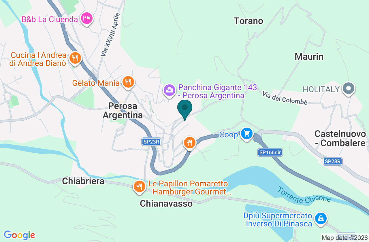 Mappa della zona di Perosa Argentina